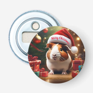 "Santa’s Little Helper: The Christmas Guinea Pig" Bottle Opener