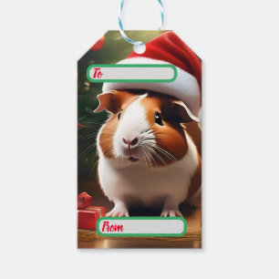 "Santa’s Little Helper: The Christmas Guinea Pig" Gift Tags