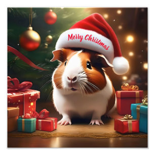 "Santa’s Little Helper: The Christmas Guinea Pig" Photo Print