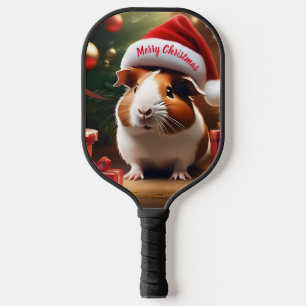 "Santa’s Little Helper: The Christmas Guinea Pig" Pickleball Paddle