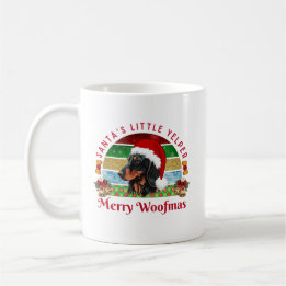 Santa’s Little Yelper, Funny Dachshund Christmas Coffee Mug