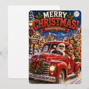 Santa’s Merry Adventures Delivering Cheer Holiday Card