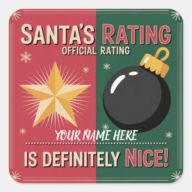 Santa’s Naughty & Nice List Sticker (Front)