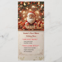 Santa’s Next Move – Funny Chess Christmas Menu Car
