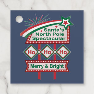 Santa’s Retro Marquee – Ho Ho Ho Merry & Bright Favour Tags