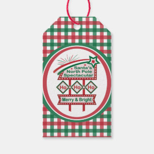 Santa’s Retro Marquee – Ho Ho Ho Merry & Bright Gift Tags