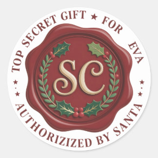 🕵️ Santa’s Secret Gift Tag Sticker