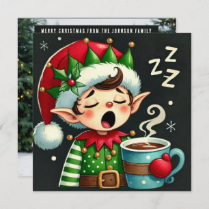 Santa’s Sleepy Helper Holiday Card