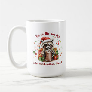 Santa’s Sweet Raccoon Treat Coffee Mug