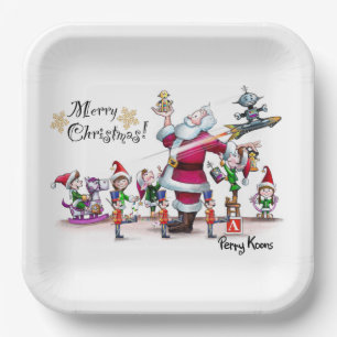 Santa’s Toy Workshop party plate