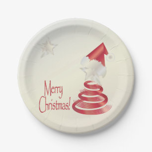 Santa s Tree Paper Plate