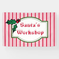 Santa’s Workshop Banner Sign