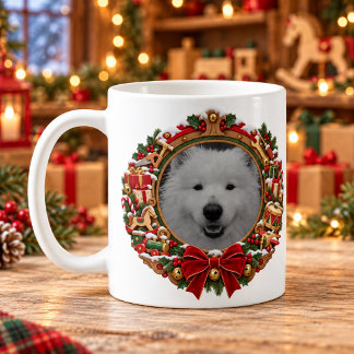 Santa’s Workshop Christmas Personalised Pet Photo Coffee Mug