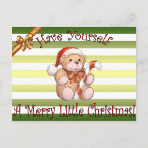 Santa’s Workshop ~ Teddy Bear ~Christmas ~Holida Holiday Postcard