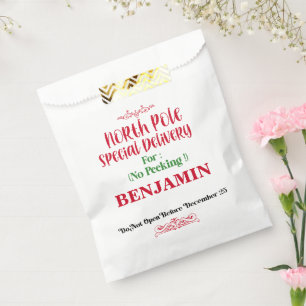 Santa Sack North Pole Delivery Christmas Favour Bag