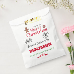 Santa Sack North Pole Delivery Merry Christmas Favour Bag