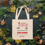 Santa Sack North Pole Delivery Merry Christmas Tote Bag<br><div class="desc">Santa Sack North Pole Delivery Merry Christmas</div>