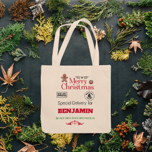 Santa Sack North Pole Delivery Merry Christmas Tote Bag