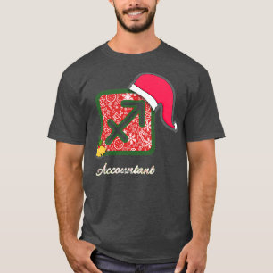 Santa Sagittarius Accountant Funny Xx27mas Gift T-Shirt