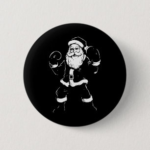 Santa Santa, Boxer Boxing Kickboxing Christmas Mar 6 Cm Round Badge