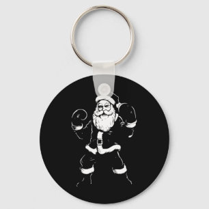 Santa Santa, Boxer Boxing Kickboxing Christmas Mar Key Ring