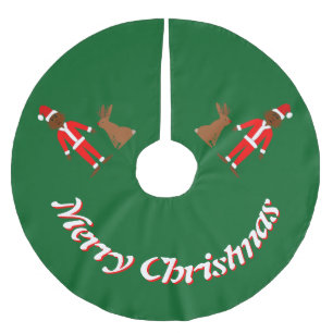 Santa Sasquatch and Jackalope Christmas Custom Brushed Polyester Tree Skirt