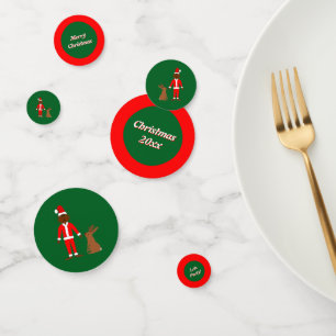 Santa Sasquatch and Jackalope Christmas Custom Confetti