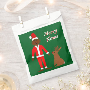 Santa Sasquatch and Jackalope Christmas Custom Favour Bag