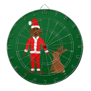 Santa Sasquatch and Jackalope Christmas Dartboard