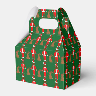 Santa Sasquatch and Jackalope Christmas Patterned Favour Box