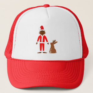 Santa Sasquatch and Jackalope Christmas Trucker Hat