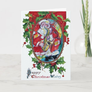 SANTA & SAX, CHRISTMAS PARTY HOLIDAY CARD