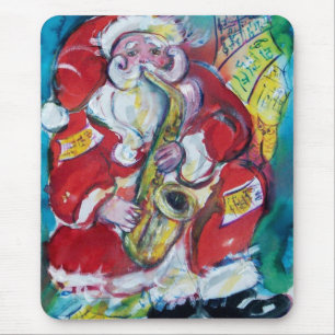 SANTA & SAX, CHRISTMAS PARTY MOUSE PAD