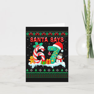 Santa Says 67 Christmas Ugly Sweater 6 7 Six Seven Card