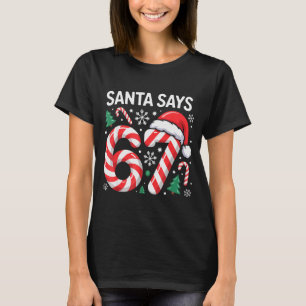 Santa Says 67 Six Seven Meme Christmas Gen Alpha B T-Shirt