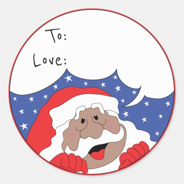 Santa Says Classic Round Sticker (Front)