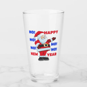 SANTA SAYS; HAPPY NEW YEAR. HO! HO! HO! GLASS