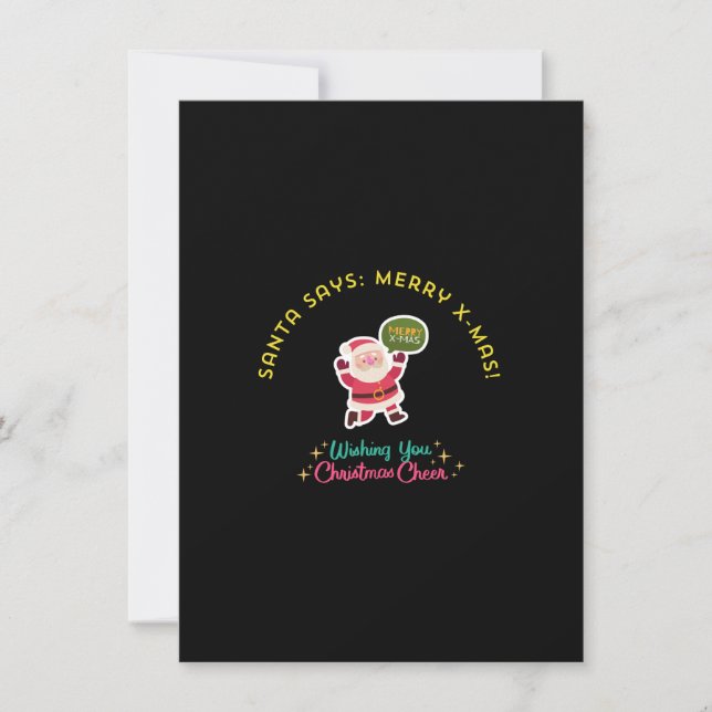 SANTA SAYS: MERRY X-MAS CARD (Front)