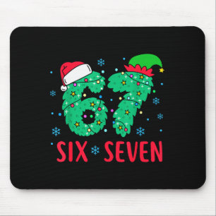 Santa Says Six Seven 67 Meme Christmas Holiday 6 7 Mouse Pad