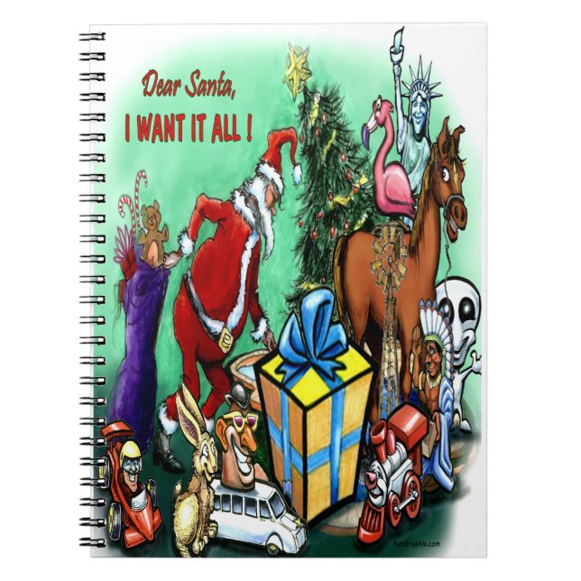 Santa Scene Notebook (Front)