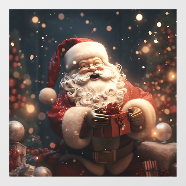 Santa Scene Window Cling (Sheet)