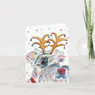 Santa Schnauzer Notecards