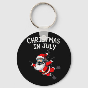 Santa Scu Diving Christmas In July Kitty Meowy Xma Key Ring