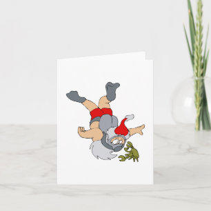 Santa scuba diving holiday card