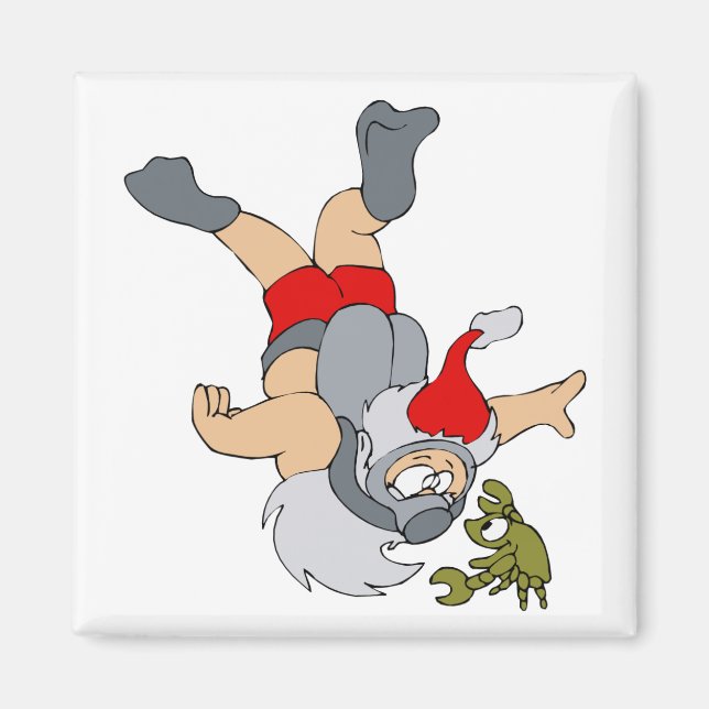 Santa scuba diving magnet (Front)