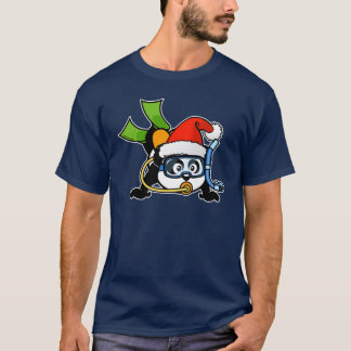 Santa Scuba Panda T-Shirt