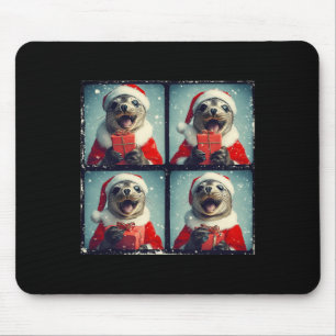 Santa Seal Ocean Animal Photography Sea Lion Chris Mouse Pad