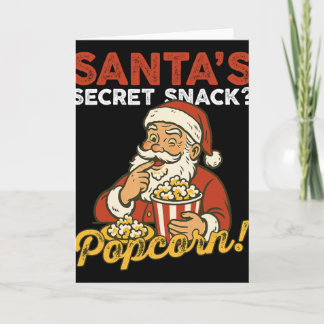 Santa Secret Snack Funny Popcorn Lovers Family Mat Card