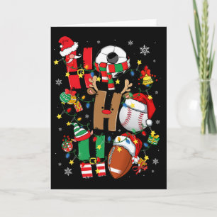 Santa Sell Footll Soccer Pyjamas Ho Ho Christmas X Card