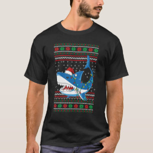 Santa Shark  Christmas Ugly Sweater For Men Women 